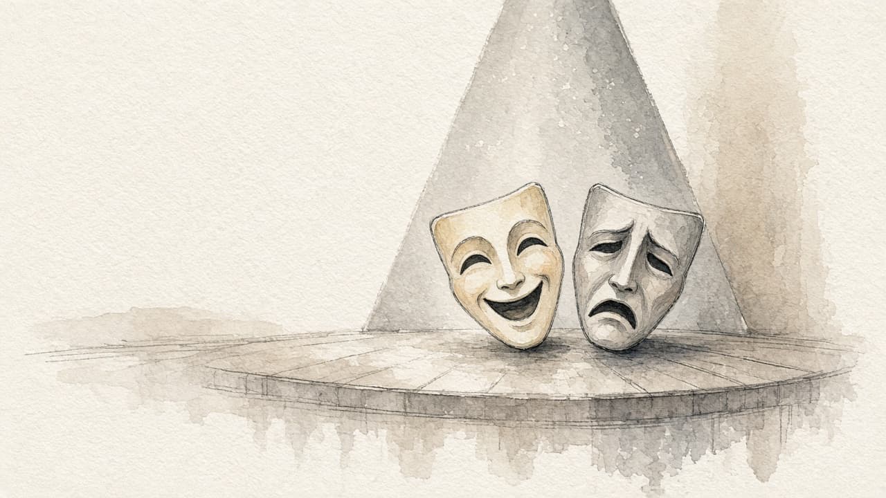 Decorative watercolor and charcoal illustration for the Actor career