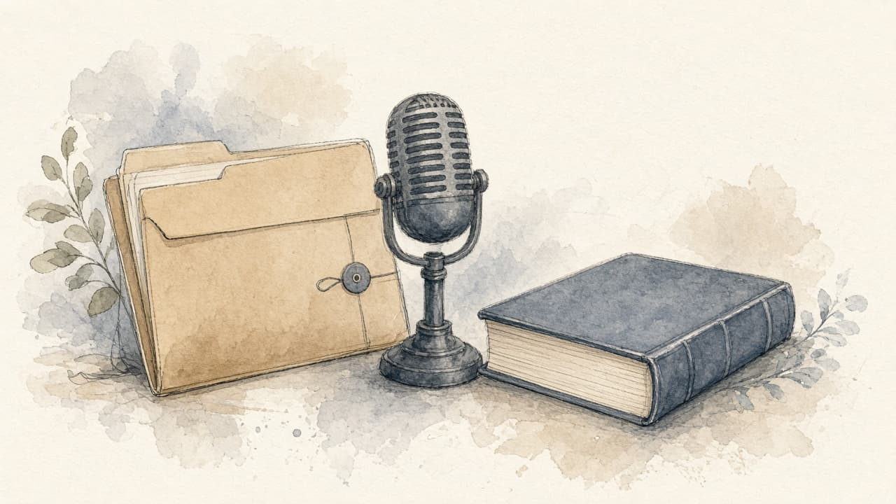 Decorative watercolor and charcoal illustration for the Book Publicist career