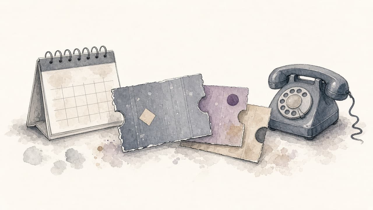 Decorative watercolor and charcoal illustration for the Booking Agent career