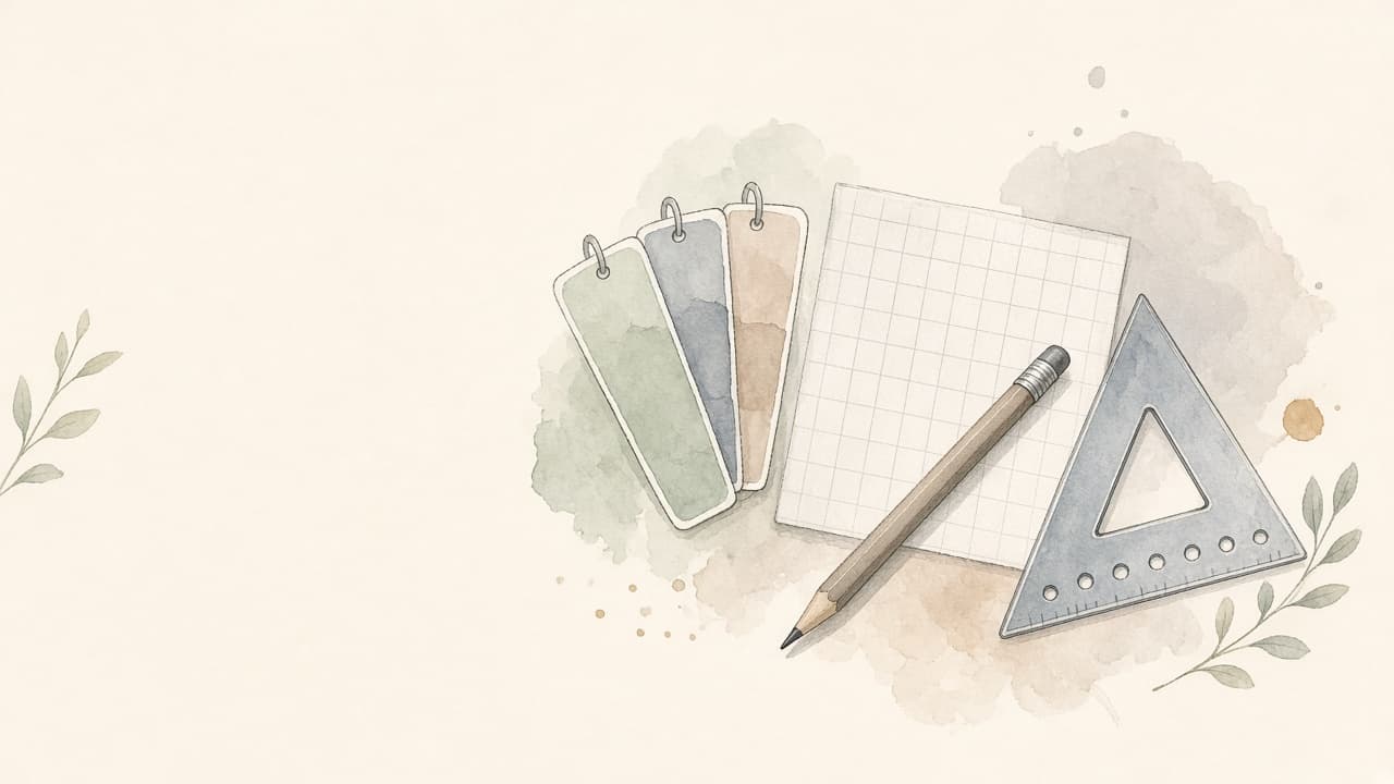 Decorative watercolor and charcoal illustration for the Graphic Designer career