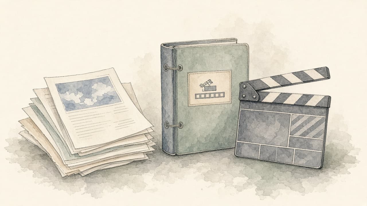 Decorative watercolor and charcoal illustration for the Producer career
